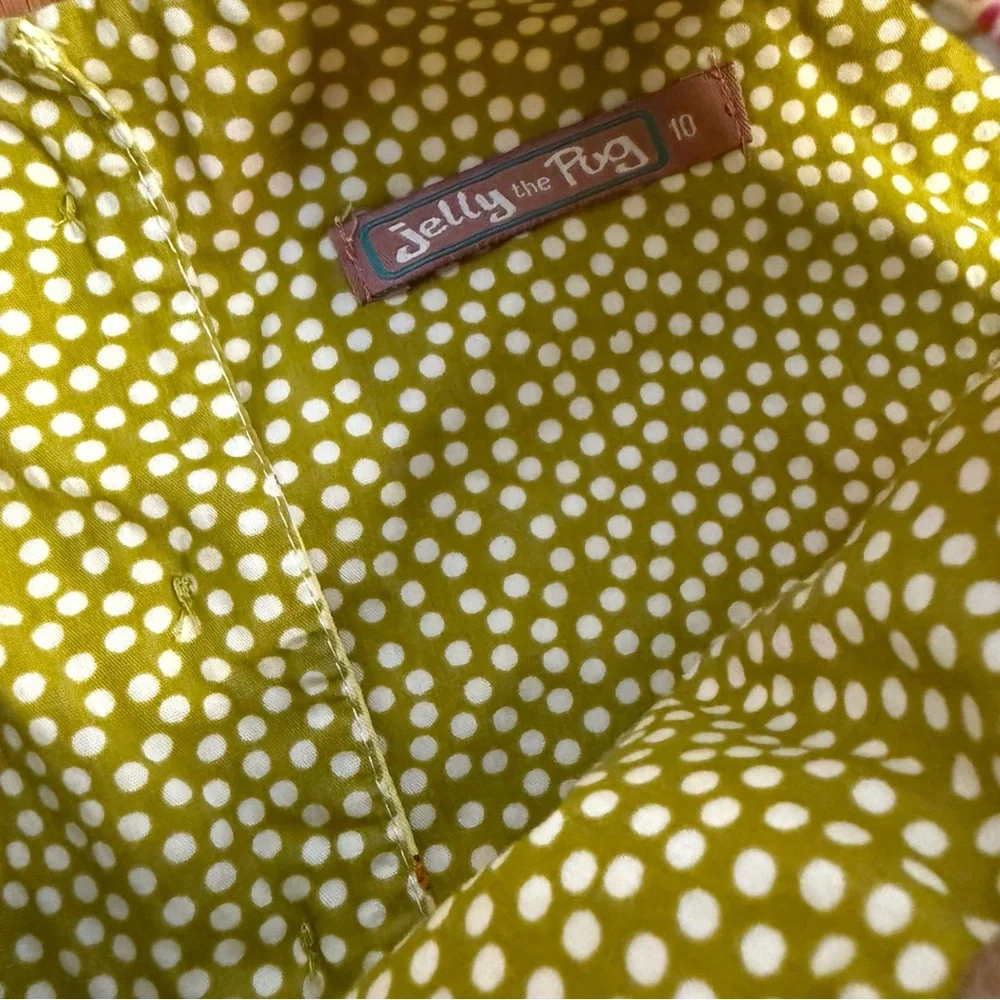Jelly The Pug Bee Floral Honey House Pattern Yellow Dress